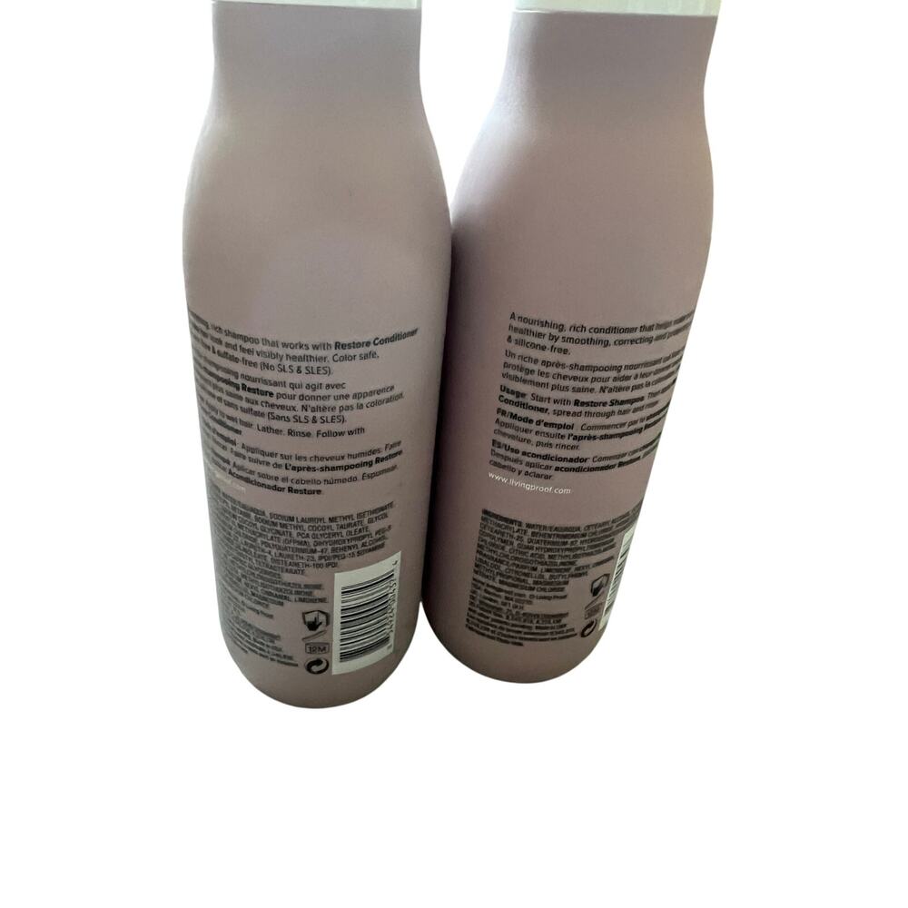 Living Proof Restore Shampoo & Conditioner Duo Set 8.0 Fl Oz Each Full Size - Picture 6 of 7